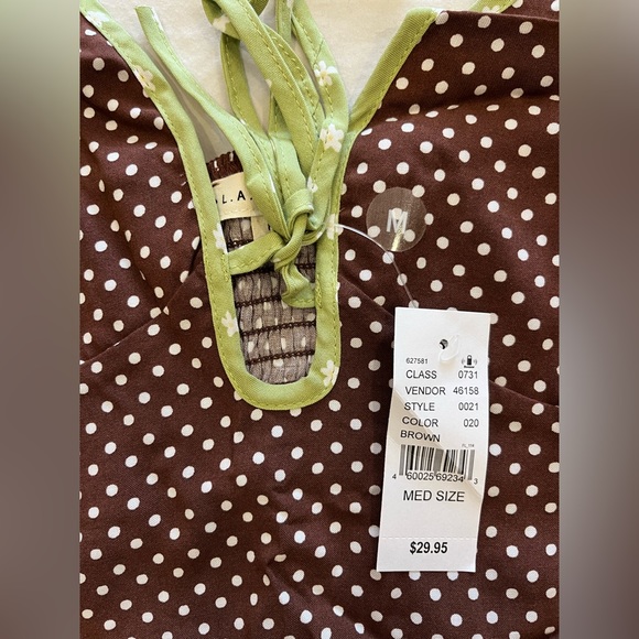 LA Hearts by PacSun Women's Brown and Green Halter - Picture 2 of 3